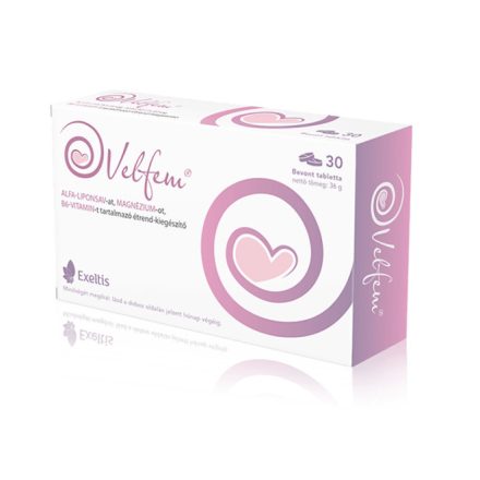 Velfem® Alfa-liponsavat, Magnéziumot, B6-vitamint tartalmazó étrend-kiegészítő tabletta 30db
