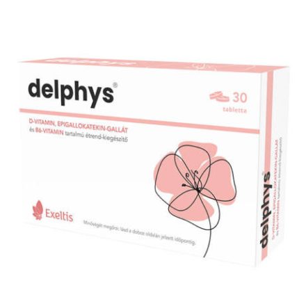 Delphys® D-vitamin, epigallokatekin-gallát és B6-vitamin tartalmú étrend-kiegészítő 30x